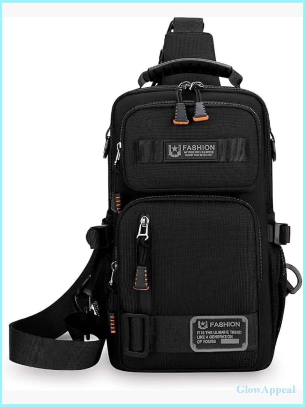 Crossbody Sling Bag with Multiple Pockets, Adjustable Shoulder Strap,